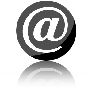 This is a picture of the at the rate symbol, depicting the user to contact us.